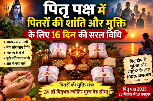 पितृ पक्ष में पितरों की शांति और मुक्ति के लिए 16 दिन की साधना pitru-paksha-pitron-ki-shanti-mukti-vidhi