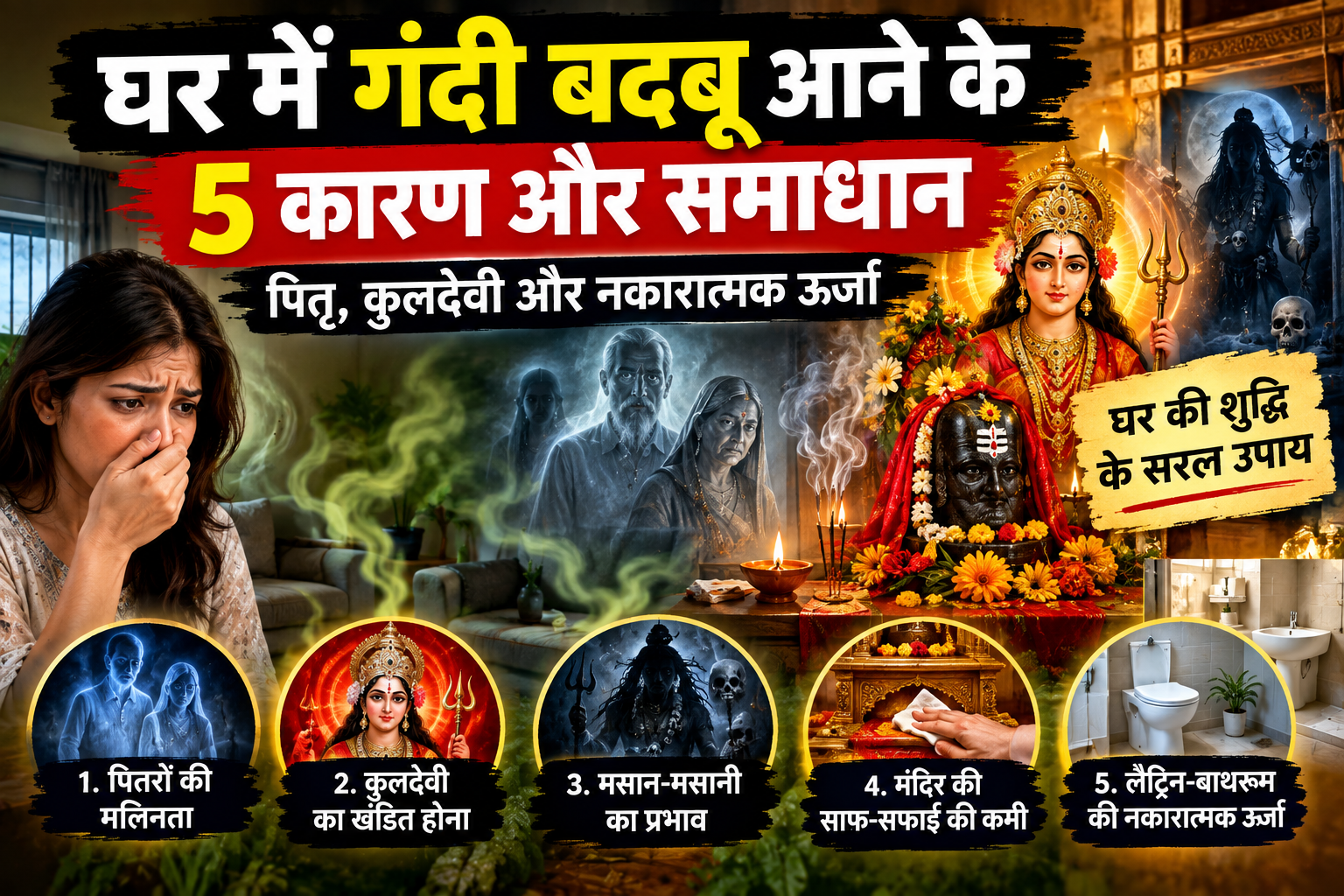 घर में गंदी बदबू आने के 5 कारण और समाधान ghar-me-gandi-badbu-aane-ke-karan-samadhan